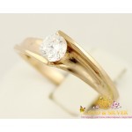 Gold & SilverЗолотое кольцо 585 проба. Женское Кольцо Ясень. 3,11 грамма. kv065